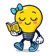 ADHD lightbulb character feeling calmer and more settled after January overload at work for ND professionals
