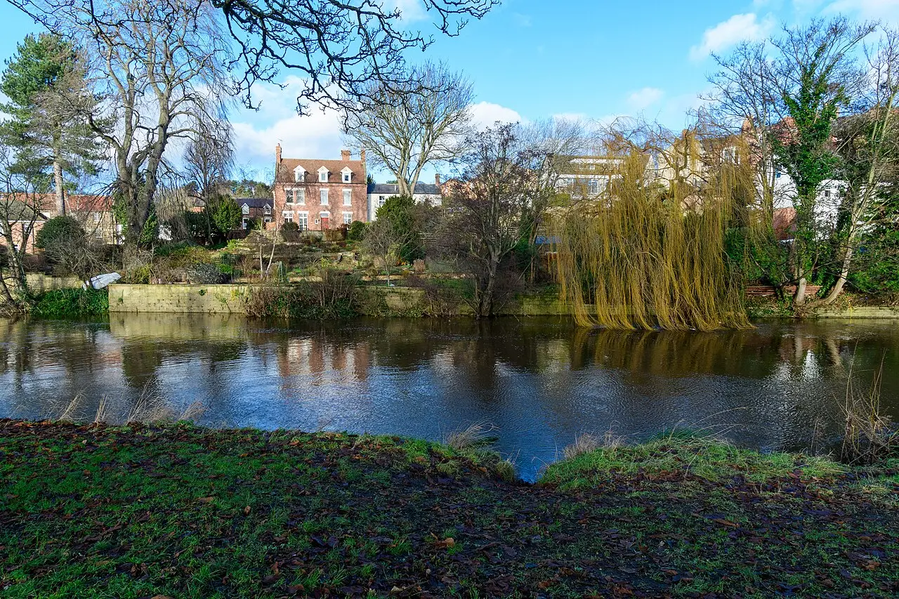 River Wansbeck running through Morpeth in Northumberland