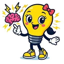 ADHDappi female character with brain spark representing creative ADHD coaching ideas