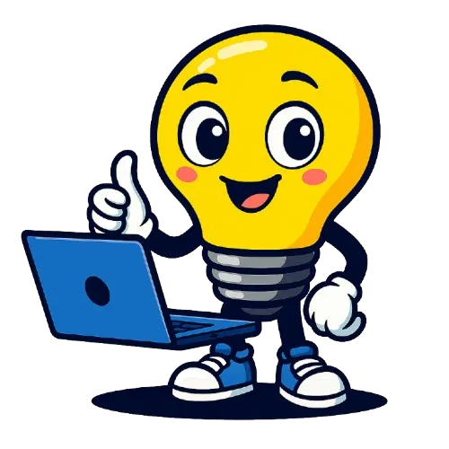 ADHDappi male character using a laptop, representing online ADHD coaching and remote support